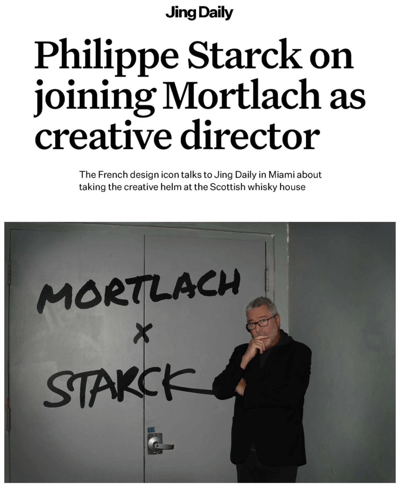 Philippe Starck rejoint Mortlach en tant que directeur de la création