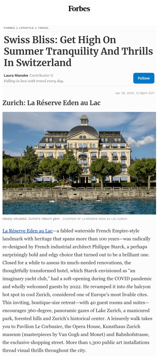 Le bonheur suisse : En Suisse, la tranquillité estivale et les sensations fortes sont au rendez-vous