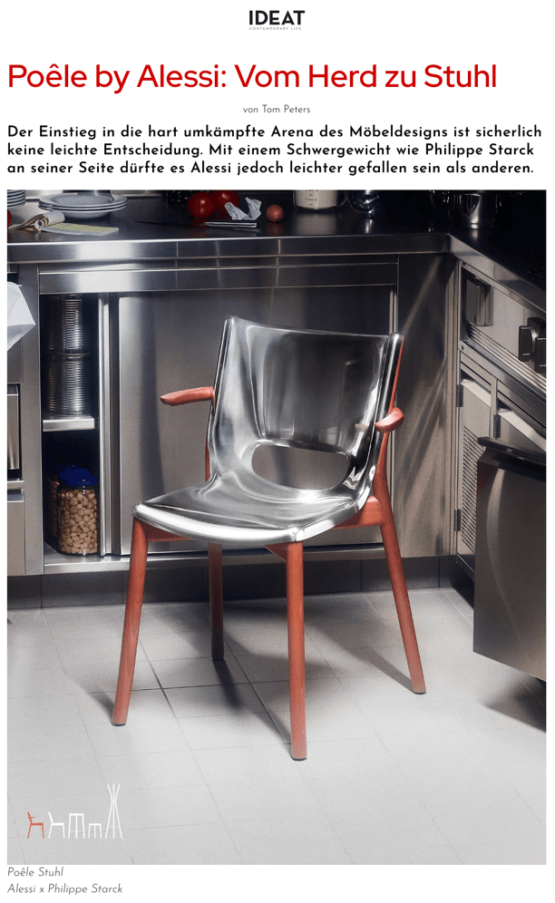 Poêle by Alessi: Du poêle à la chaise 