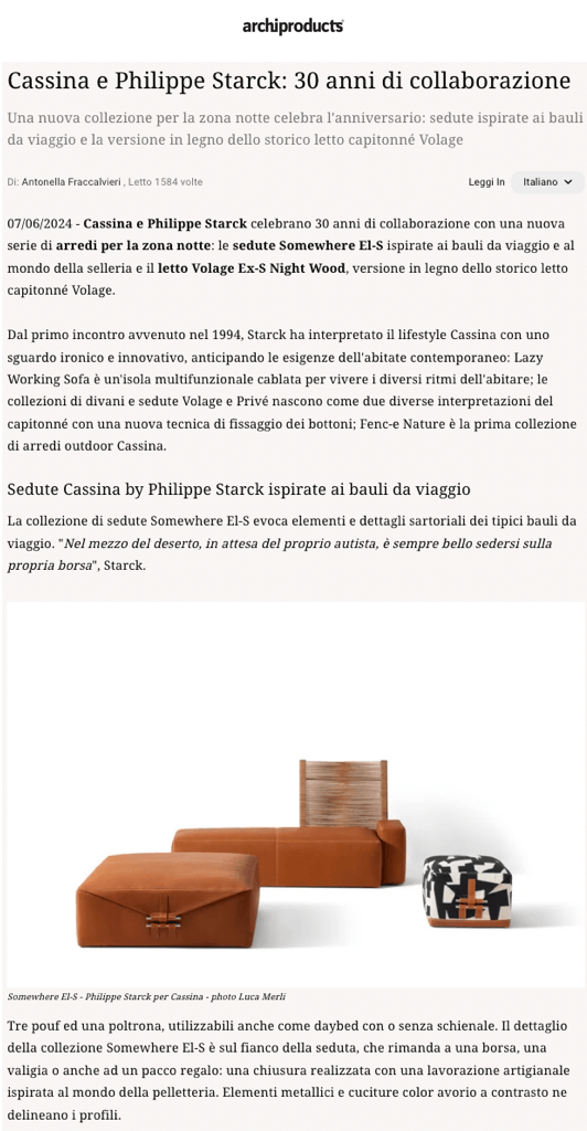 Cassina et Philippe Starck : 30 ans de collaboration