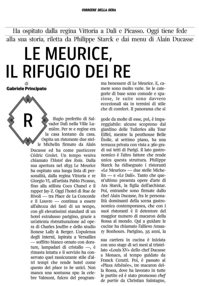 Le Meurice, refuge des rois