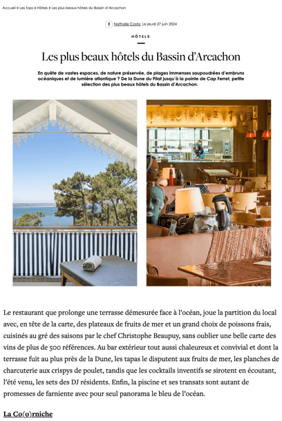 Les plus beaux hôtels du Bassin d’Arcachon