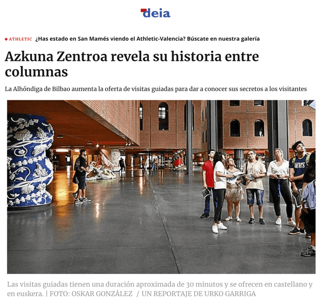 Azkuna Zentroa dévoile son histoire entre les colonnes