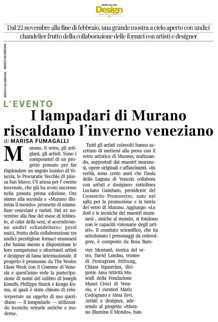 Les lustres de Murano réchauffent l'hiver vénitien