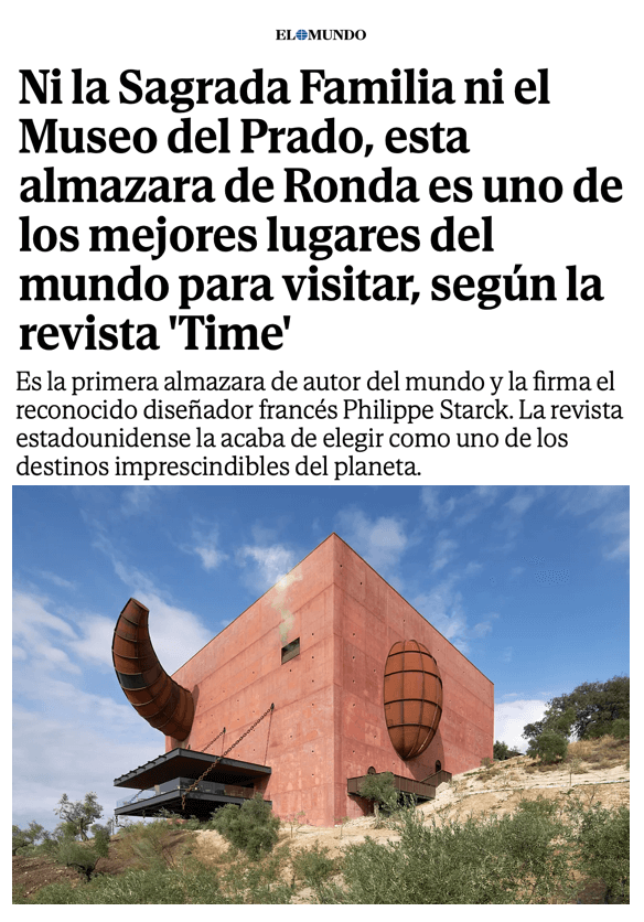 Ni la Sagrada Familia, ni le musée du Prado, ce moulin à huile de Ronda est l'un des meilleurs endroits au monde à visiter, selon le magazine Time.