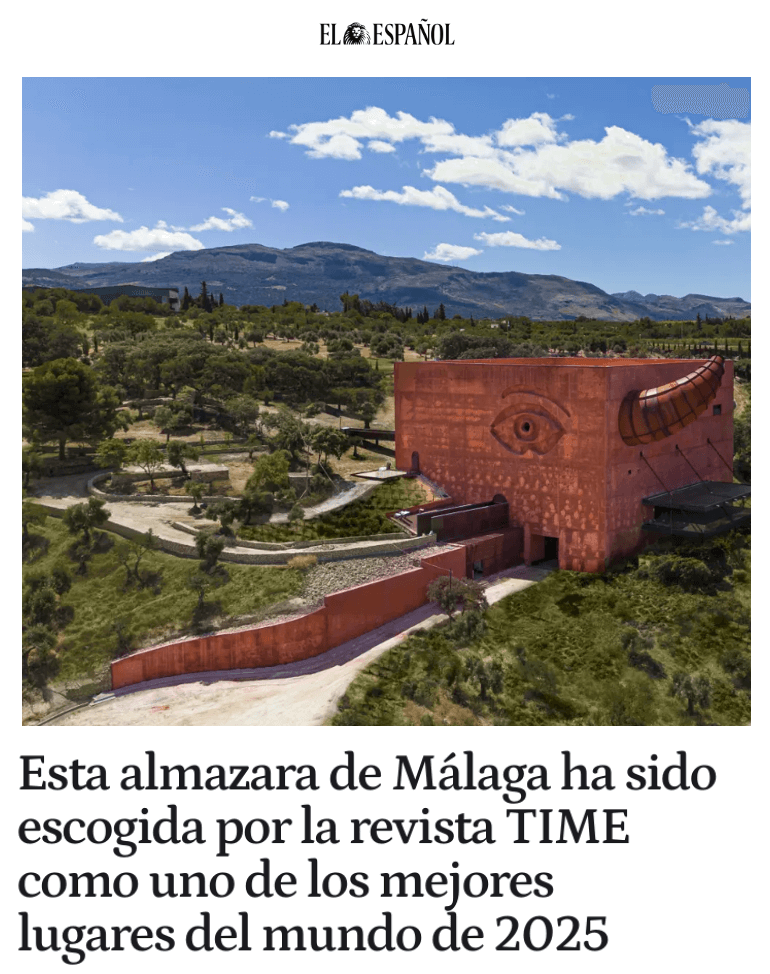 Ce moulin à huile de Malaga a été choisi par le magazine TIME comme l'un des meilleurs endroits au monde en 2025.