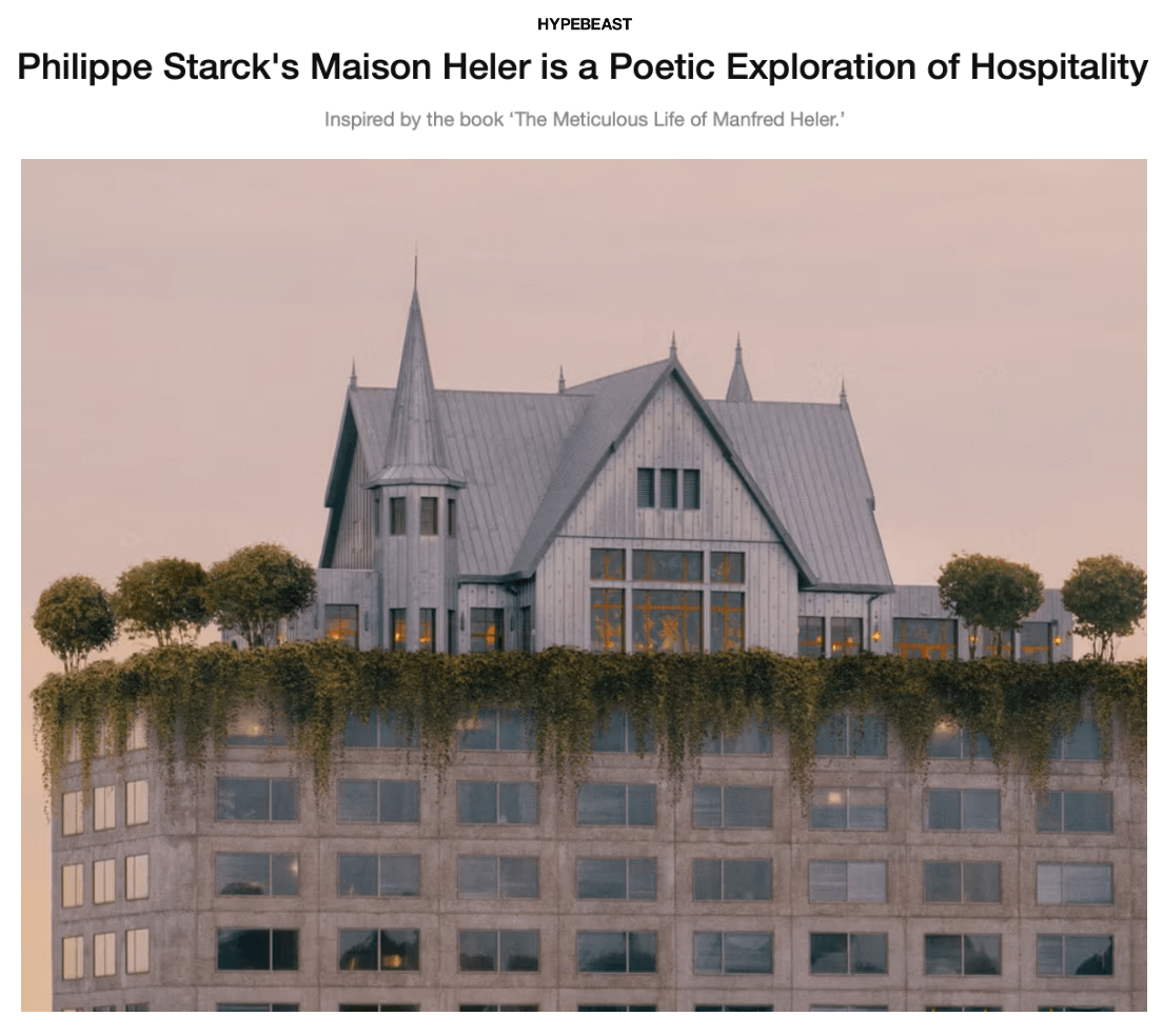 La Maison Heler de Philippe Starck est une exploration poétique de l'hospitalité