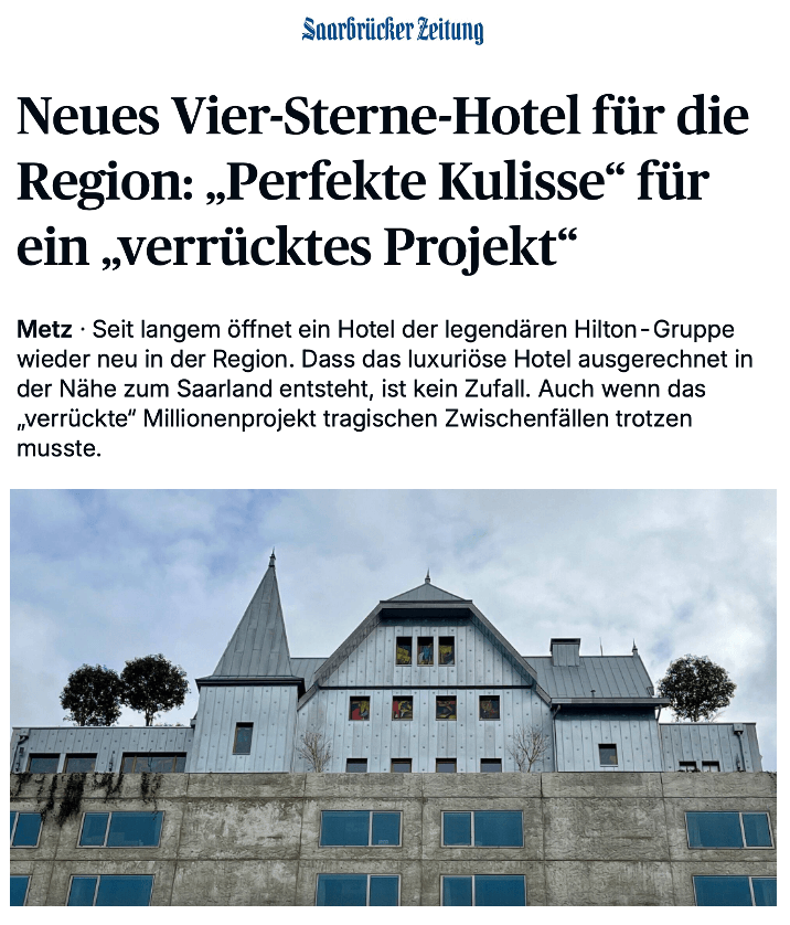 Un nouvel hôtel quatre étoiles pour la région : « Un cadre parfait » pour un « projet fou ».