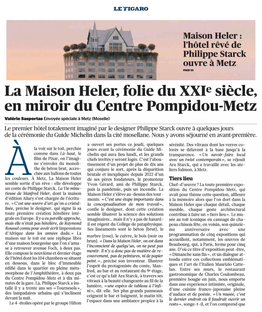 Maison Heler : l’hôtel rêvé de Philippe Starck ouvre à Metz