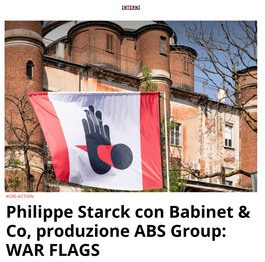  Philippe Starck avec Babinet & Co, ABS Group production : WAR FLAGS