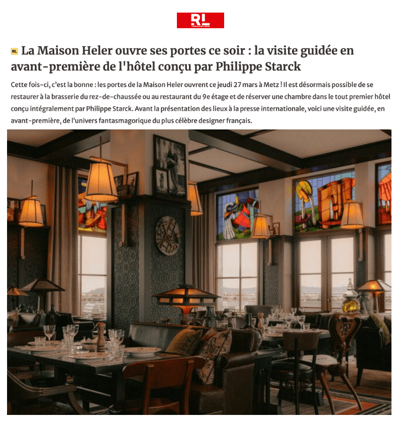 La Maison Heler ouvre ses portes ce soir : la visite guidée en avant-première de l'hôtel conçu par Philippe Starck