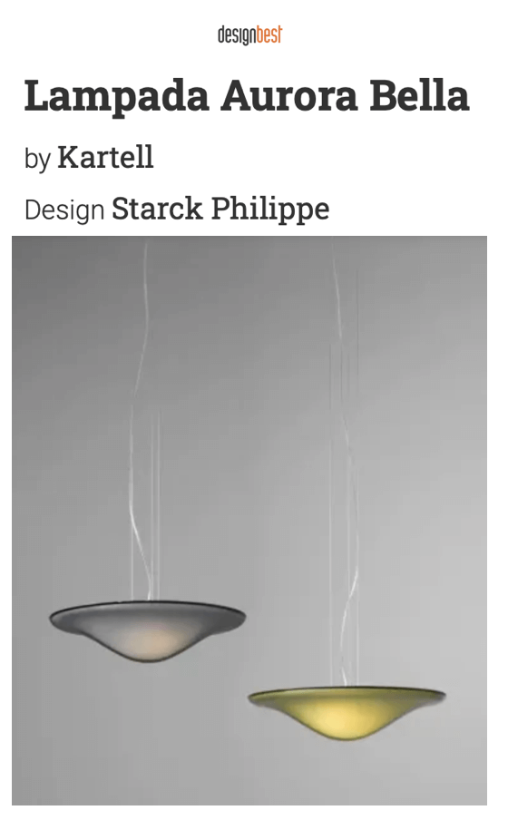 Lampe Aurora Bella