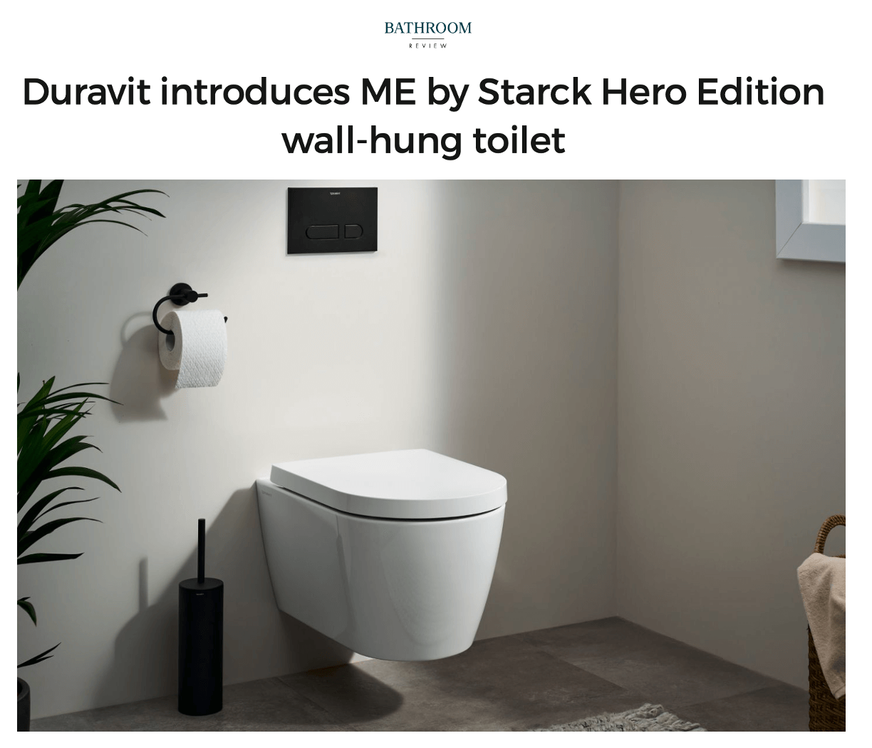 Duravit présente le WC suspendu ME by Starck Hero Edition