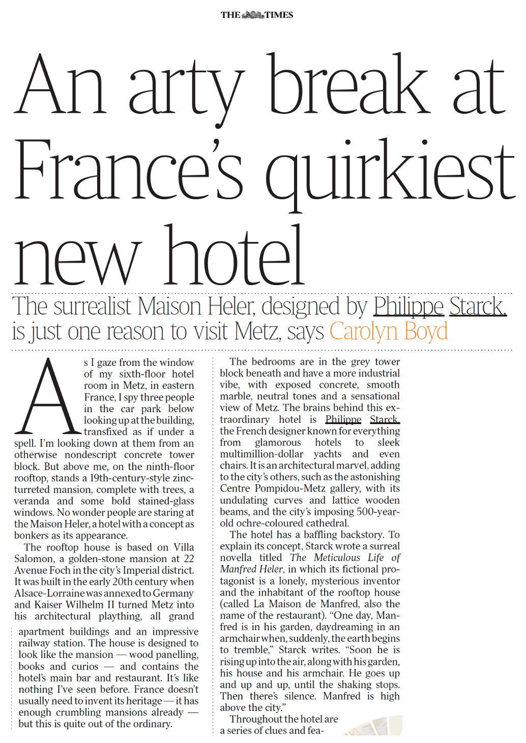 Une escapade artistique dans le nouvel hôtel le plus insolite de France