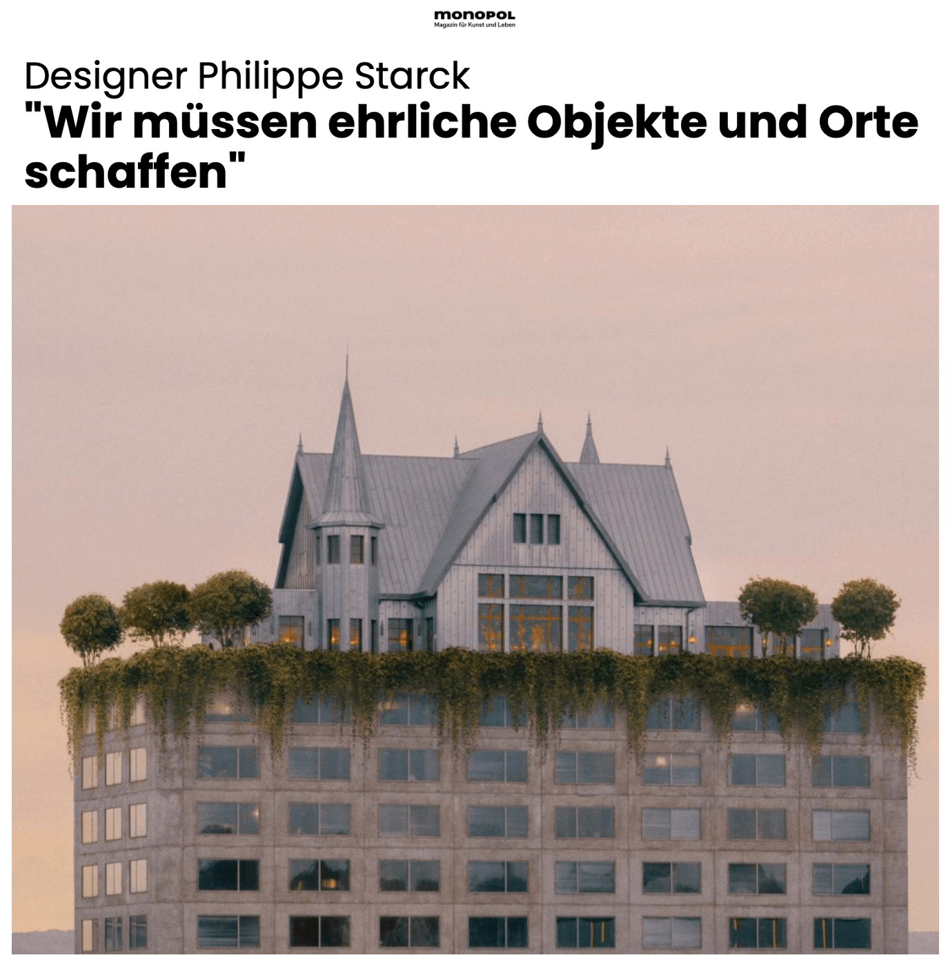 « Nous devons créer des objets et des lieux authentiques »