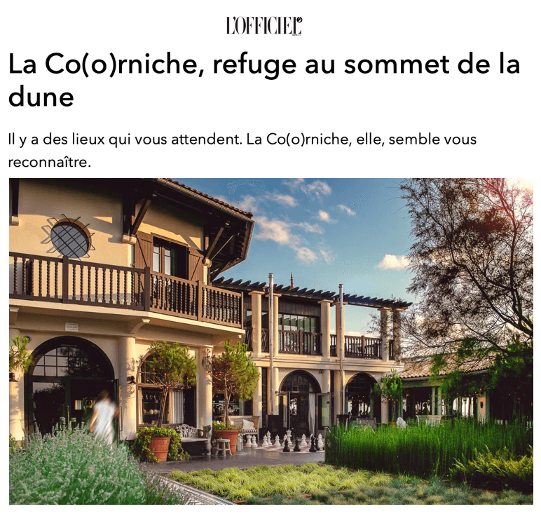 La Co(o)rniche, refuge au sommet de la dune