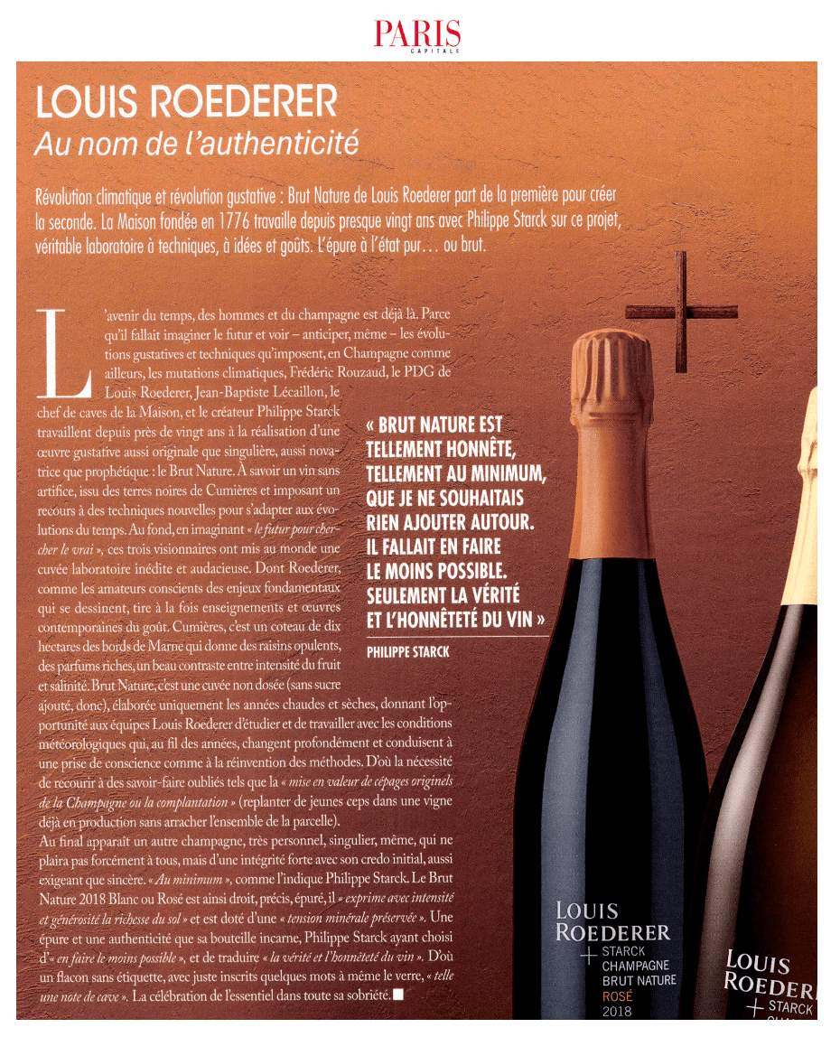 Louis Roederer, Au nom de l’authenticité