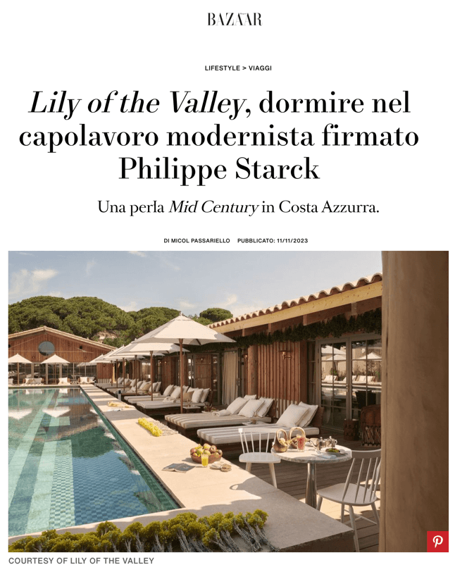 Lily of the Valley, dormez dans le chef-d'œuvre moderniste de Philippe Starck 
