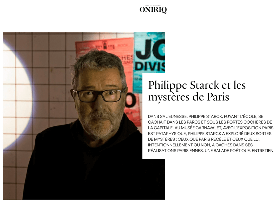 Philippe Starck et les Mystères de Paris