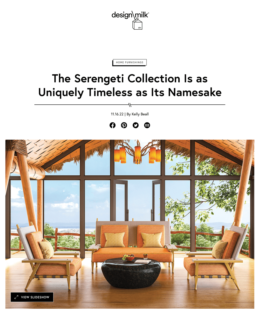 La collection Serengeti est aussi unique et intemporelle que son homonyme