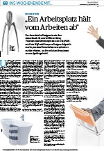 Ein Arbeitsplatz hält vom Arbeiten ab