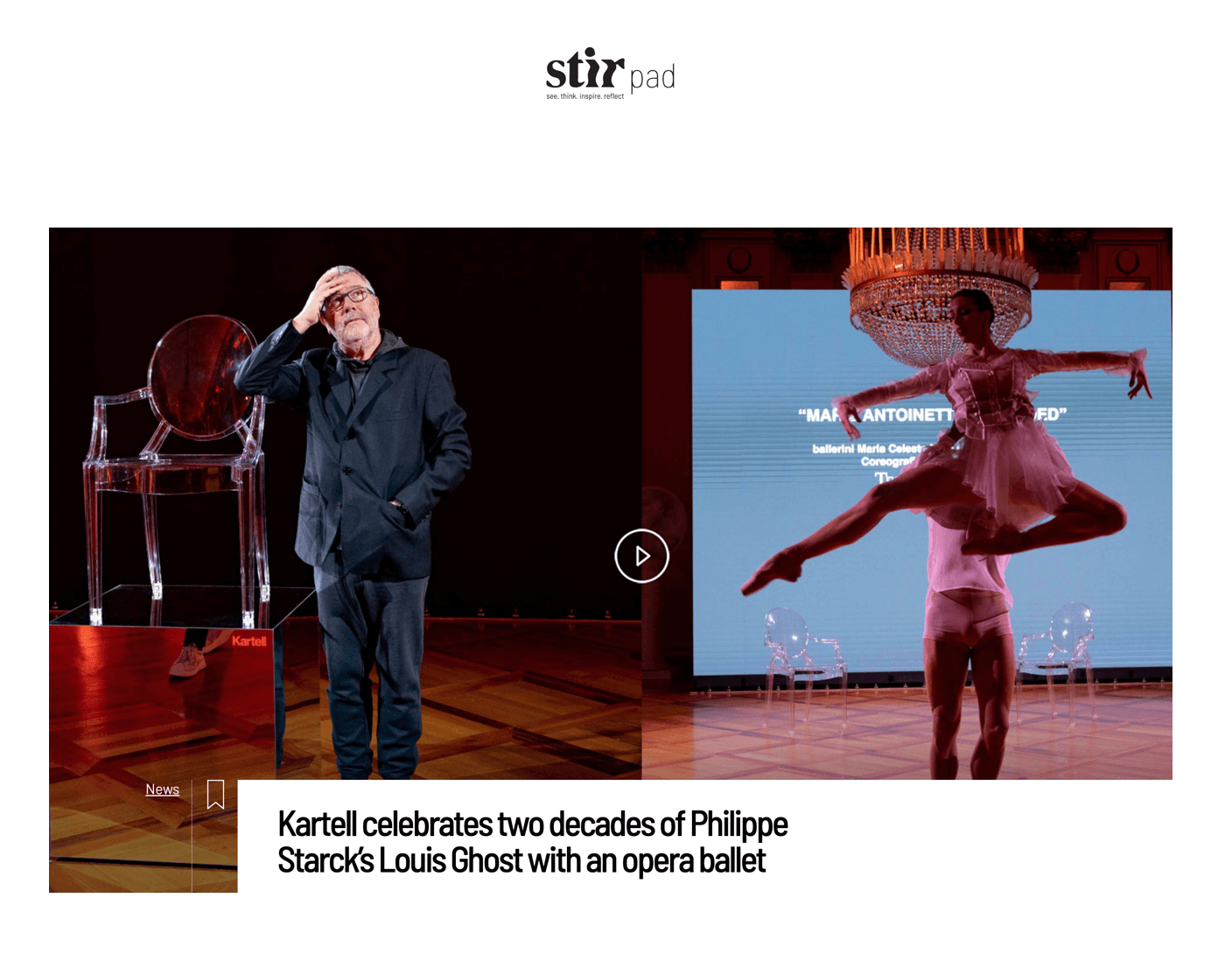 Kartell célèbre les deux décennies du Louis Ghost de Philippe Starck par un opéra-ballet