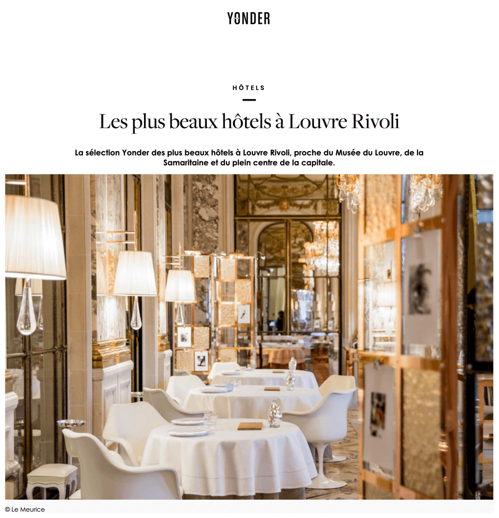 Les plus beaux hôtels à Louvre Rivoli