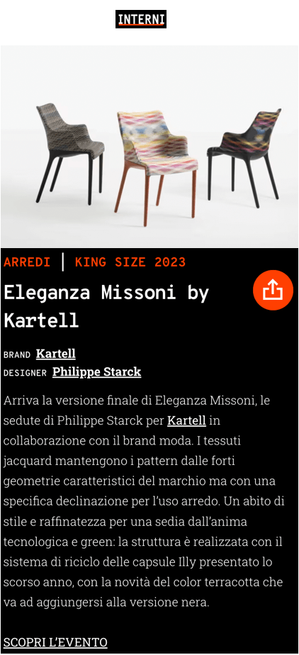 Eleganza Missoni de Kartell