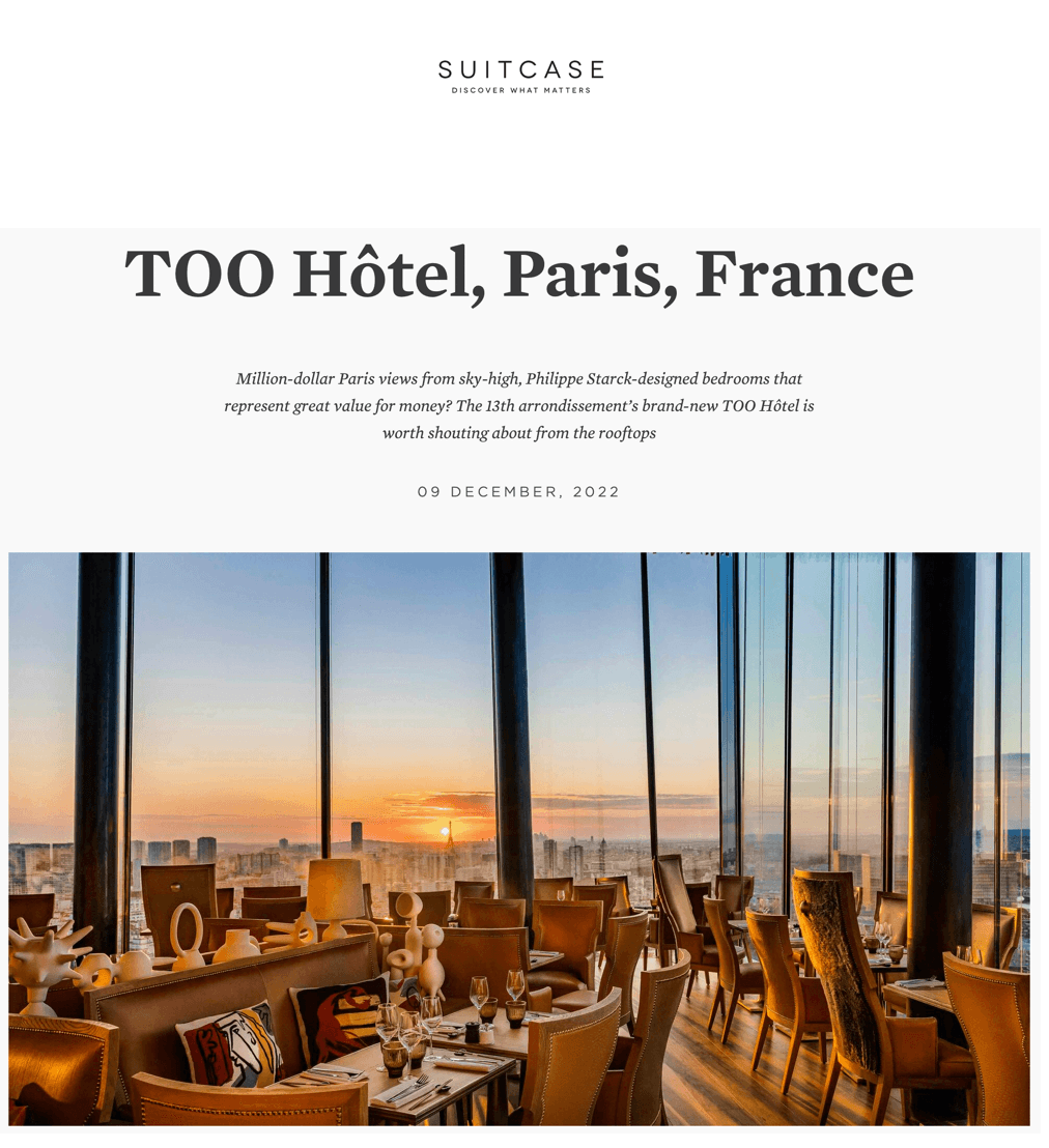 TOO Hôtel, Paris, France