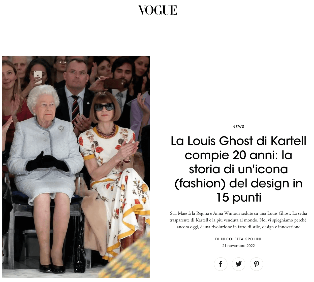 Louis Ghost de Kartell a 20 ans : l'histoire d'une icône du design (de la mode) en 15 points