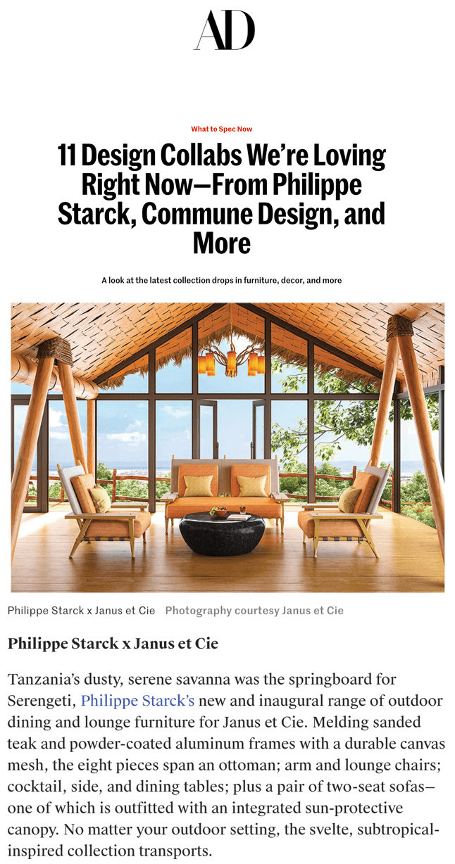 11 collaborations en matière de design que nous adorons en ce moment : Philippe Starck, Commune Design, etc.