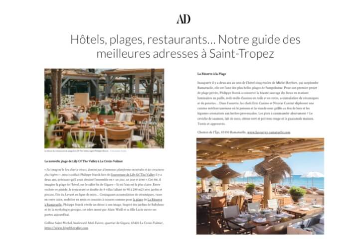 AD - LILY OF THE VALLEY + LA RÉSERVE À LA PLAGE