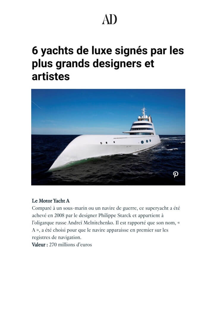 AD MAGAZINE - Motor Yacht A