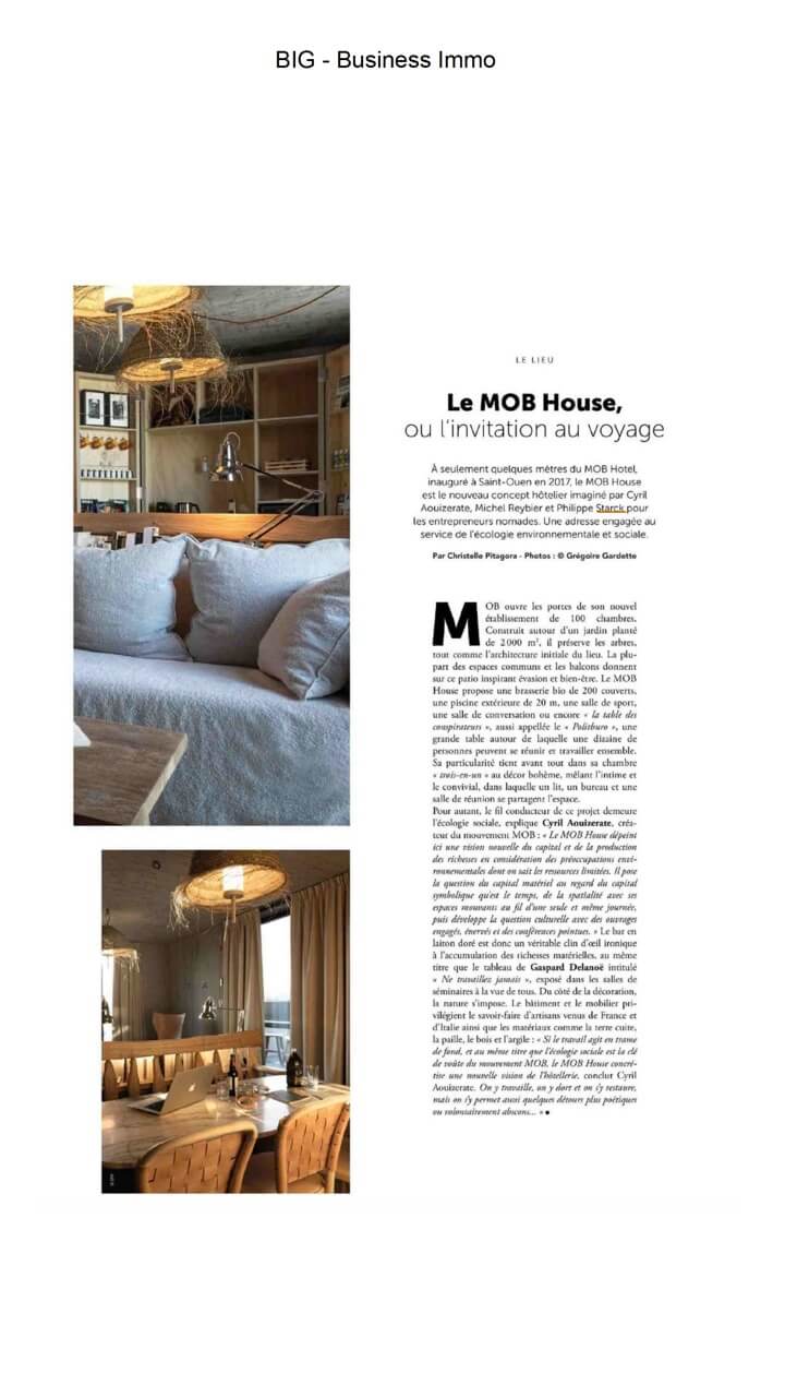 Le Mob House ou l'invitation au voyage 