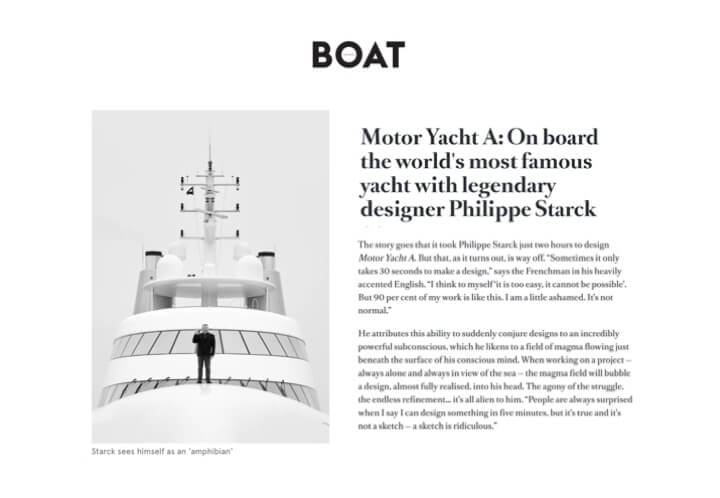 BOAT INTERNATIONAL - MOTOR YACHT A 