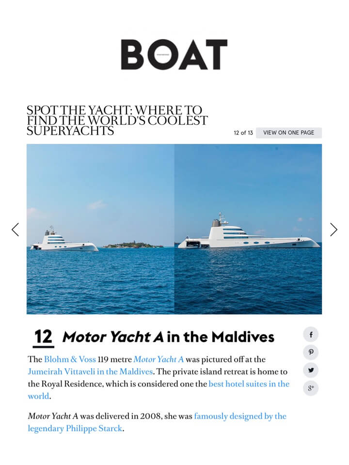 BOAT INTERNATIONAL - Motor Yacht A