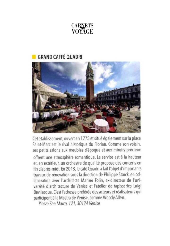 CARNETS DE VOYAGE - CAFFÈ QUADRI