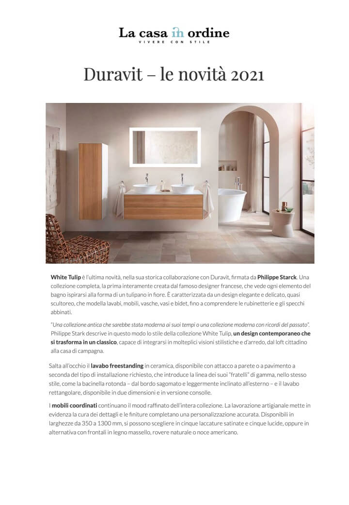 CASA IN ORDINE - DURAVIT