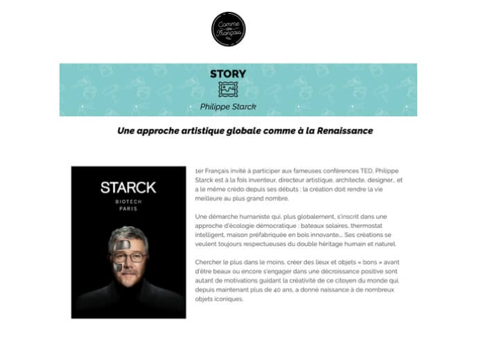 COMME DES FRANÇAIS - STARCK