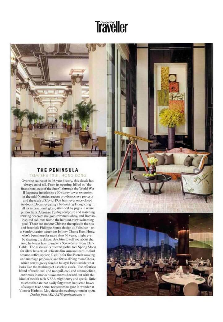 CONDÉ NAST TRAVELLER - PENINSULA