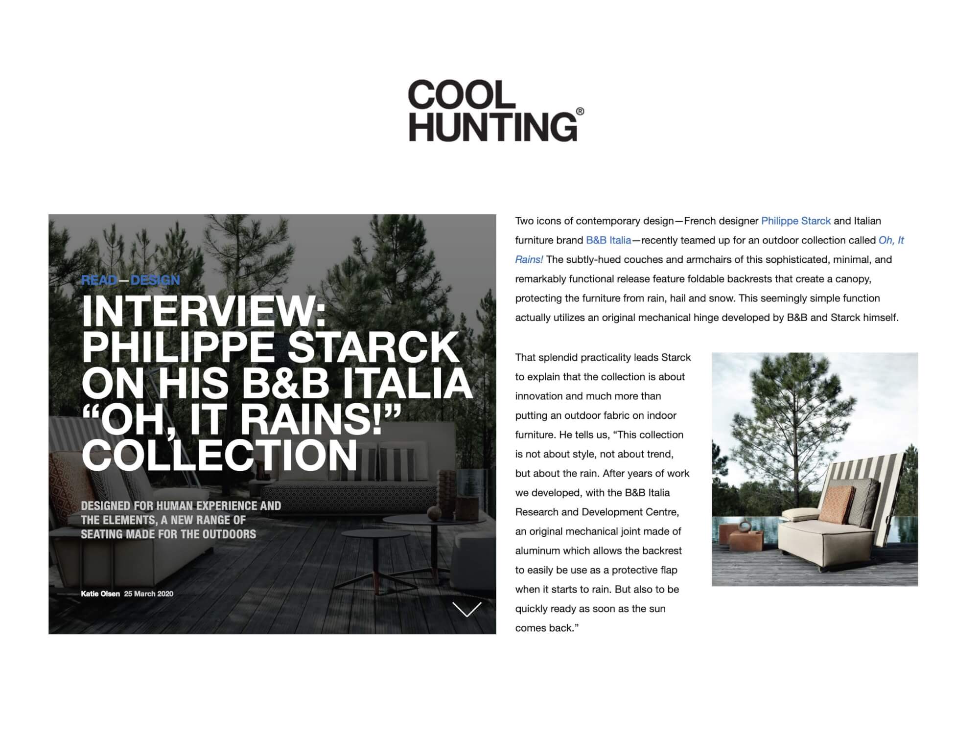 COOL HUNTING - B&B Italia