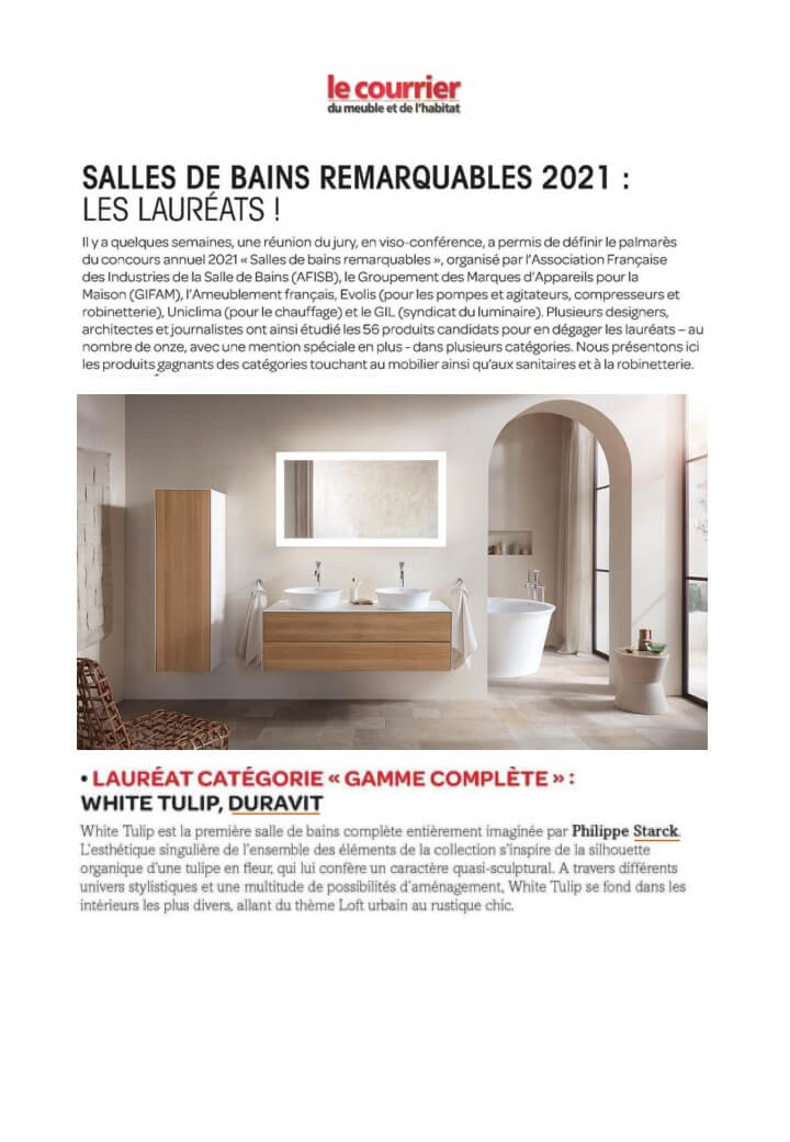 COURRIER DU MEUBLE - DURAVIT