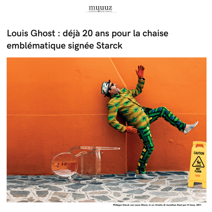 Louis Ghost : déjà 20 ans pour la chaise emblématique signée Starck