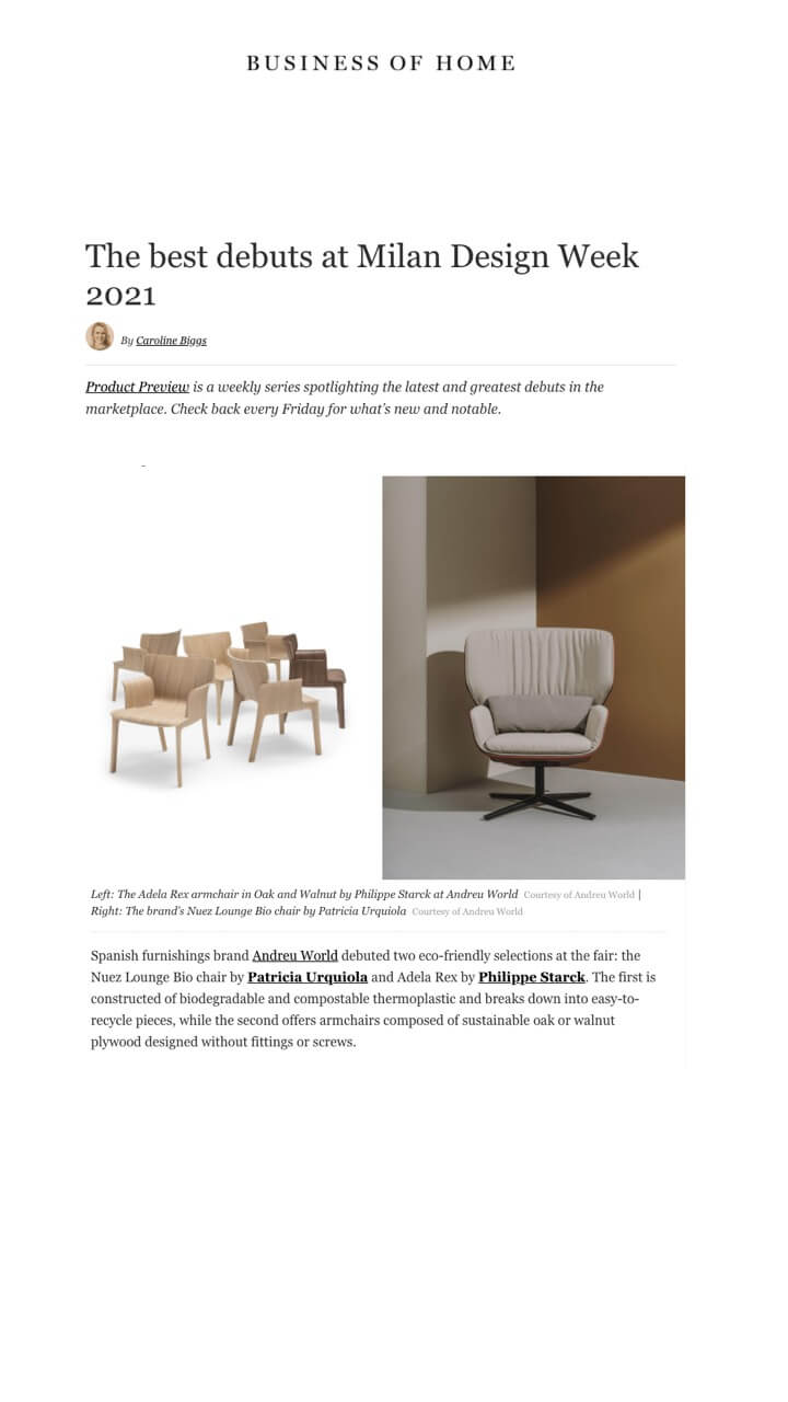 Les meilleurs débuts à la Semaine du design de Milan 2021