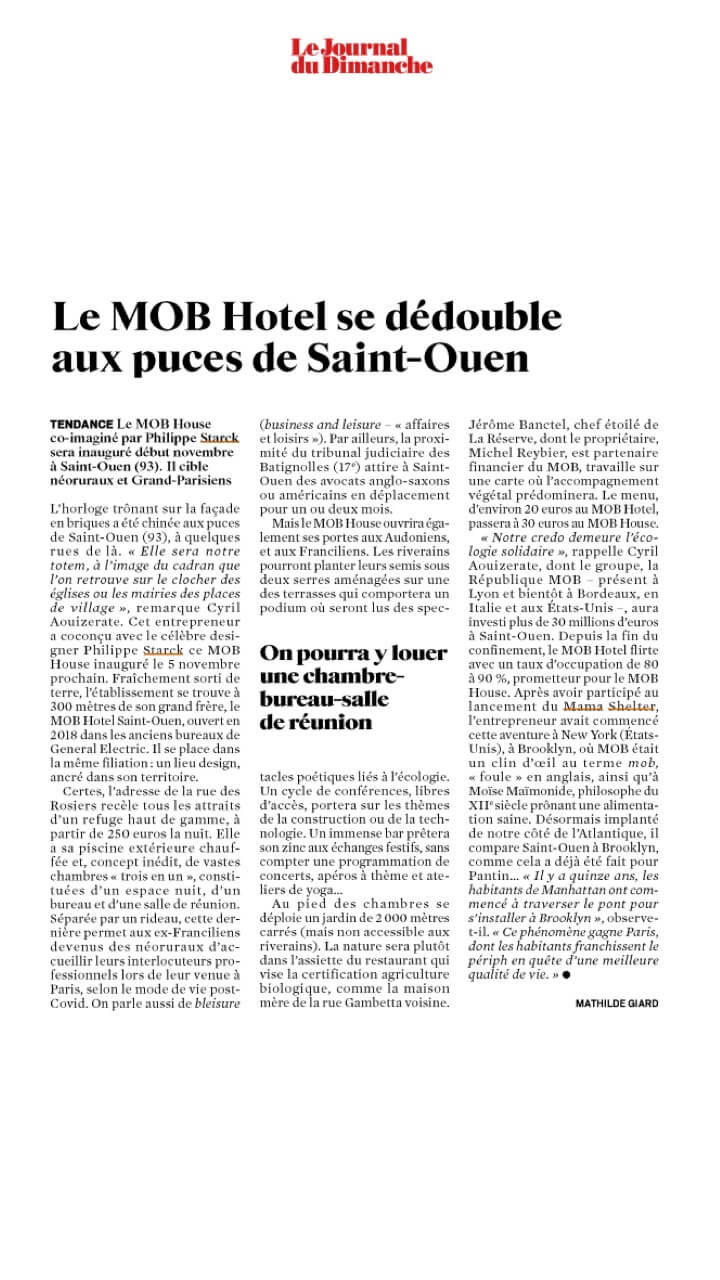 Le MOB Hotel se dédouble aux puces de Saint-Ouen