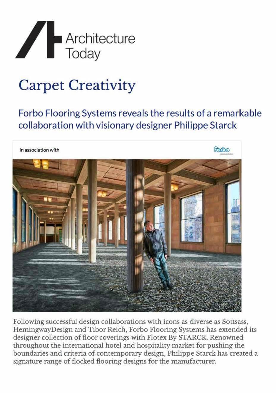 Forbo Flooring Systems reveals the results of a remarkable collaboration with visionary designer Philippe Starck
