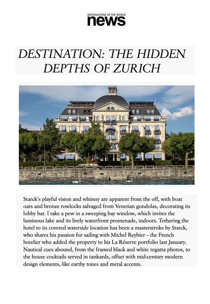DOT - La Réserve Eden au Lac Zurich 