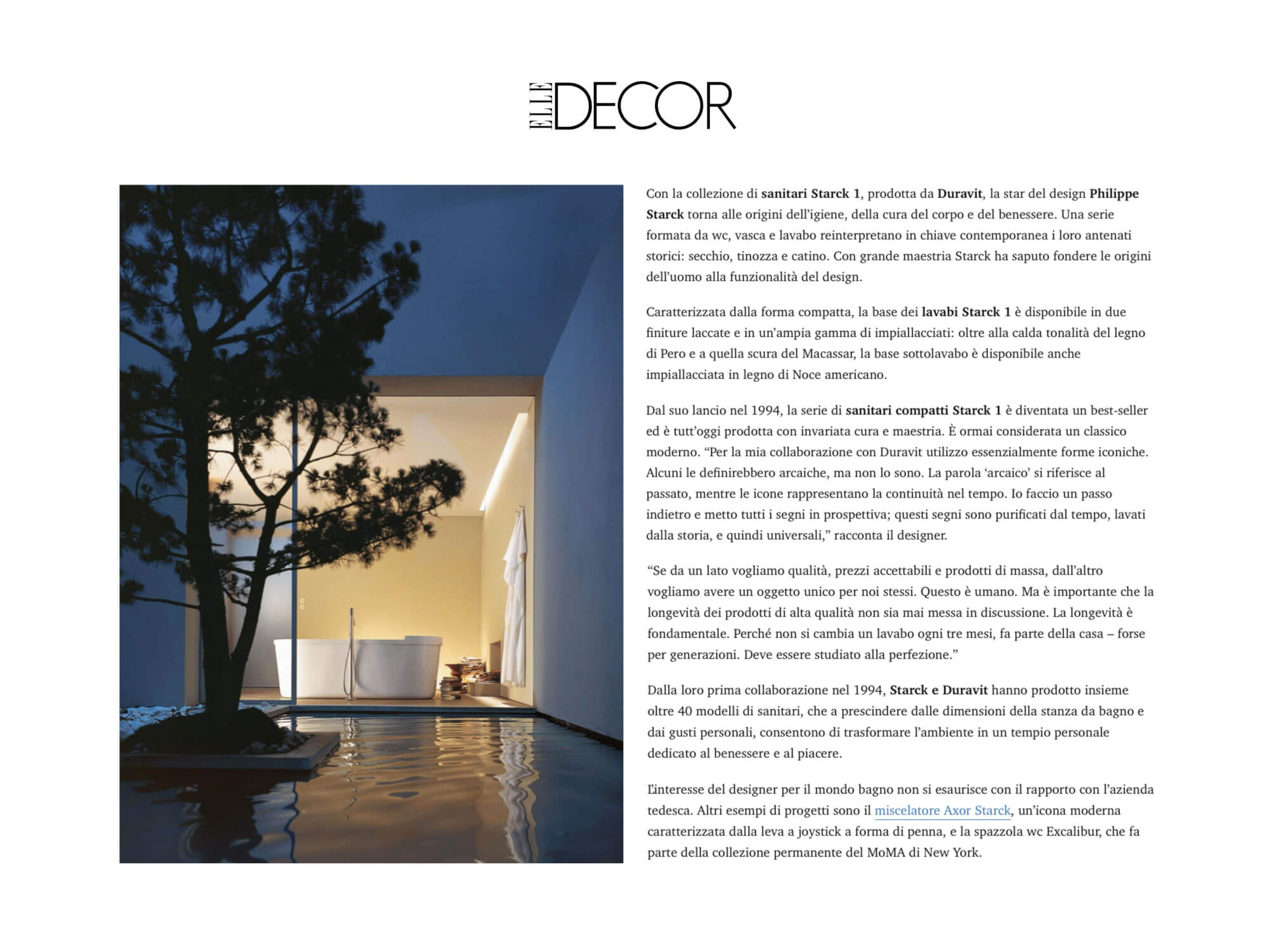 ELLE DECOR - Duravit