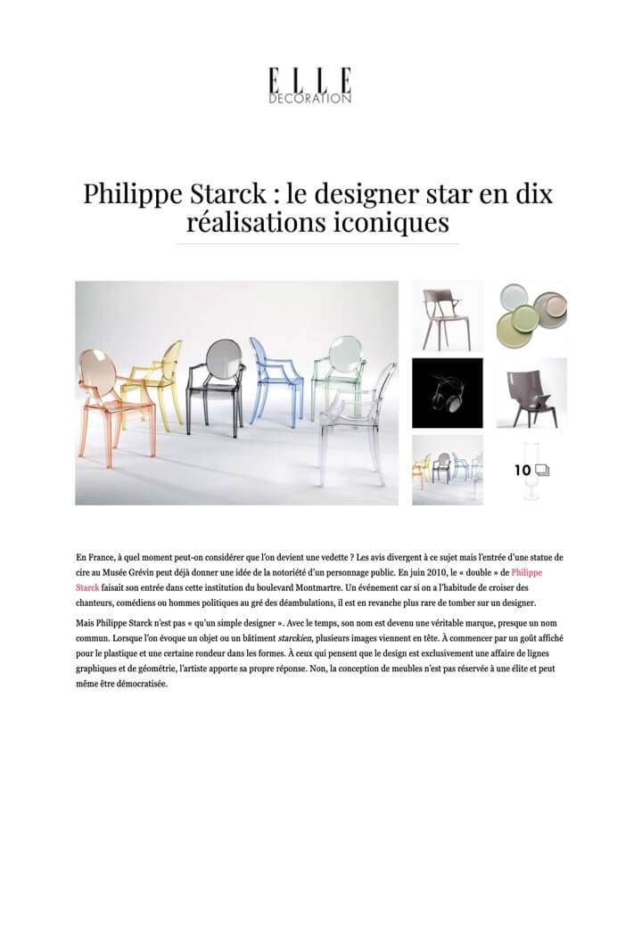 ELLE DECORATION - Starck 