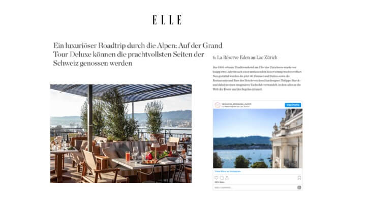 ELLE - LA RÉSERVE EDEN AU LAC ZURICH